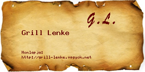 Grill Lenke névjegykártya